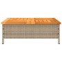 Mesa de jardín ratán y madera de acacia beige 70x70x25 cm de , Mesas de jardín - Ref: Foro24-3281631, Precio: 85,32 €, Descue...