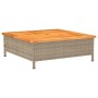 Mesa de jardín ratán y madera de acacia beige 70x70x25 cm de , Mesas de jardín - Ref: Foro24-3281631, Precio: 85,32 €, Descue...