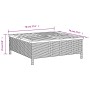 Mesa de jardín ratán y madera de acacia beige 70x70x25 cm de , Mesas de jardín - Ref: Foro24-3281631, Precio: 85,32 €, Descue...