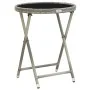 Mesa de centro ratán sintético y vidrio templado gris 60 cm de vidaXL, Mesas de jardín - Ref: Foro24-46204, Precio: 61,64 €, ...