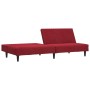 Sofá cama de 2 plazas terciopelo color vino tinto de , Sofás - Ref: Foro24-375931, Precio: 254,26 €, Descuento: %