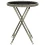 Mesa de centro ratán sintético y vidrio templado gris 60 cm de vidaXL, Mesas de jardín - Ref: Foro24-46204, Precio: 61,64 €, ...