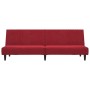 Sofá cama de 2 plazas terciopelo color vino tinto de , Sofás - Ref: Foro24-375931, Precio: 254,26 €, Descuento: %