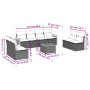 Set de sofás de jardín 8 piezas y cojines ratán sintético negro de , Conjuntos de jardín - Ref: Foro24-3259976, Precio: 499,2...
