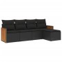 Set de muebles de jardín 5 pzas y cojines ratán sintético negro de , Conjuntos de jardín - Ref: Foro24-3259997, Precio: 317,1...