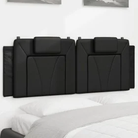 Black synthetic leather padded bed headboard 120 cm by , Headboards and footboards - Ref: Foro24-374781, Price: 55,28 €, Disc...