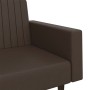 Sofá cama de 2 plazas cuero sintético marrón de , Sofás - Ref: Foro24-375952, Precio: 269,26 €, Descuento: %
