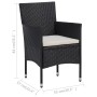Sillas de jardín 2 unidades ratán sintético negro de vidaXL, Sillas de jardín - Ref: Foro24-46179, Precio: 124,23 €, Descuent...