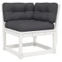 Set muebles jardín 5 pzas con cojines madera maciza pino blanco de , Conjuntos de jardín - Ref: Foro24-3216921, Precio: 589,9...