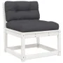 Set muebles jardín 5 pzas con cojines madera maciza pino blanco de , Conjuntos de jardín - Ref: Foro24-3216921, Precio: 589,9...
