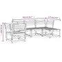Set muebles jardín 5 pzas con cojines madera maciza pino blanco de , Conjuntos de jardín - Ref: Foro24-3216921, Precio: 589,9...