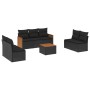 Set de sofás de jardín 8 piezas y cojines ratán sintético negro de , Conjuntos de jardín - Ref: Foro24-3259962, Precio: 462,2...