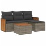 Juego de sofás jardín con cojines 5 pzas ratán sintético gris de , Conjuntos de jardín - Ref: Foro24-3259995, Precio: 298,13 ...