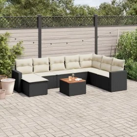 Set de sofás de jardín 8 piezas y cojines ratán sintético negro by , Modular outdoor sofas - Ref: Foro24-3224257, Price: 492,...
