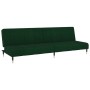 Sofá cama de 2 plazas terciopelo verde oscuro de , Sofás - Ref: Foro24-375876, Precio: 258,07 €, Descuento: %