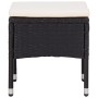Muebles de jardín 5 piezas ratán sintético y vidrio negro de vidaXL, Conjuntos de jardín - Ref: Foro24-46175, Precio: 232,04 ...