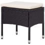 Muebles de jardín 5 piezas ratán sintético y vidrio negro de vidaXL, Conjuntos de jardín - Ref: Foro24-46175, Precio: 232,04 ...