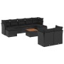Set de sofás de jardín 10 pzas cojines ratán sintético negro de , Conjuntos de jardín - Ref: Foro24-3223871, Precio: 595,74 €...