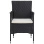 Muebles de jardín 5 piezas ratán sintético y vidrio negro de vidaXL, Conjuntos de jardín - Ref: Foro24-46175, Precio: 232,04 ...