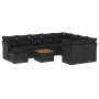 Set de sofás de jardín 11 pzas y cojines ratán sintético negro de , Conjuntos de jardín - Ref: Foro24-3223969, Precio: 645,04...