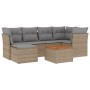 Set sofás de jardín 7 piezas y cojines ratán sintético beige de , Conjuntos de jardín - Ref: Foro24-3223749, Precio: 401,55 €...