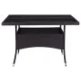 Synthetic rattan and black glass garden dining table by vidaXL, Garden tables - Ref: Foro24-46189, Price: 175,21 €, Discount: %