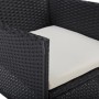 Muebles de jardín 5 piezas ratán sintético y vidrio negro de vidaXL, Conjuntos de jardín - Ref: Foro24-46175, Precio: 232,04 ...