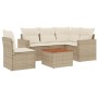 Juego de sofás jardín con cojines 6 pzas ratán sintético beige de , Conjuntos de jardín - Ref: Foro24-3224126, Precio: 393,53...