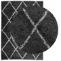 Alfombra de pelo largo moderna negro y crema 200x280 cm by , Rugs - Ref: Foro24-375415, Price: 92,13 €, Discount: %