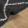 Alfombra de pelo largo moderna negro y crema 200x280 cm by , Rugs - Ref: Foro24-375415, Price: 92,13 €, Discount: %