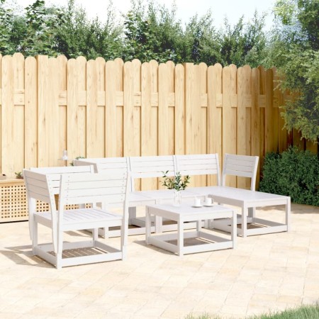 Juego de sofás de jardín 5 piezas madera maciza de pino blanco de , Conjuntos de jardín - Ref: Foro24-3216916, Precio: 479,72...