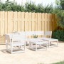 Juego de sofás de jardín 5 piezas madera maciza de pino blanco de , Conjuntos de jardín - Ref: Foro24-3216916, Precio: 479,72...