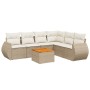 Set sofás de jardín 7 piezas y cojines ratán sintético beige de , Conjuntos de jardín - Ref: Foro24-3257353, Precio: 486,23 €...
