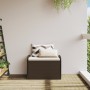 Banco de almacenaje y cojín ratán sintético marrón 80x51x52 cm de , Bancos de jardín - Ref: Foro24-365732, Precio: 125,20 €, ...