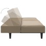 Sofá cama de 2 plazas cuero sintético color capuchino de , Sofás - Ref: Foro24-375950, Precio: 243,71 €, Descuento: %
