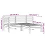 Sofá de jardín 2 plazas con reposapiés madera pino marrón cera de , Sofás modulares de exterior - Ref: Foro24-838023, Precio:...