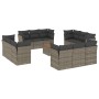 Set sofás de jardín con cojines 13 piezas ratán sintético gris de , Conjuntos de jardín - Ref: Foro24-3255871, Precio: 858,31...