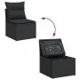 Set de sofás de jardín y cojines 12 pzas ratán sintético negro by , Garden sets - Ref: Foro24-3256748, Price: 773,13 €, Disco...