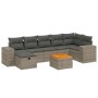 Set de sofás de jardín 8 pzas y cojines ratán sintético gris de , Conjuntos de jardín - Ref: Foro24-3265183, Precio: 478,52 €...