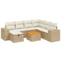 Juego de sofás de jardín con cojines beige 8 pzas ratán PE de , Conjuntos de jardín - Ref: Foro24-3265188, Precio: 525,85 €, ...