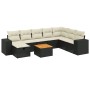 Set de sofás de jardín 8 piezas y cojines ratán sintético negro de , Conjuntos de jardín - Ref: Foro24-3265207, Precio: 489,5...