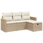 Juego de sofás jardín con cojines 4 pzas ratán sintético beige de , Conjuntos de jardín - Ref: Foro24-3265272, Precio: 253,66...