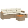 Juego de sofás jardín con cojines 6 pzas ratán sintético beige de , Conjuntos de jardín - Ref: Foro24-3265293, Precio: 345,16...