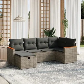 Set de muebles de jardín 6 pzas y cojines ratán sintético gris de , Conjuntos de jardín - Ref: Foro24-3265302, Precio: 357,93...