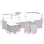 Set de sofás de jardín 7 piezas con cojines ratán PE gris de , Conjuntos de jardín - Ref: Foro24-3265309, Precio: 383,92 €, D...