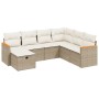 Set sofás de jardín 7 piezas y cojines ratán sintético beige de , Conjuntos de jardín - Ref: Foro24-3265328, Precio: 441,93 €...