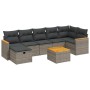 Set de sofás de jardín 8 pzas y cojines ratán sintético gris de , Conjuntos de jardín - Ref: Foro24-3265323, Precio: 437,95 €...