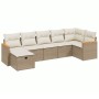 Set sofás de jardín 7 piezas y cojines ratán sintético beige de , Conjuntos de jardín - Ref: Foro24-3265314, Precio: 441,93 €...