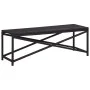 Banco de jardín ratán sintético negro 120 cm de vidaXL, Bancos de jardín - Ref: Foro24-46210, Precio: 65,29 €, Descuento: %
