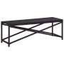 Banco de jardín ratán sintético negro 120 cm de vidaXL, Bancos de jardín - Ref: Foro24-46210, Precio: 71,08 €, Descuento: %
